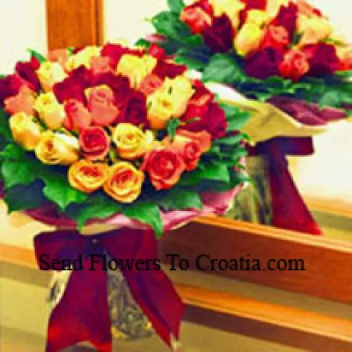 Ramo de 25 rosas de colores variados