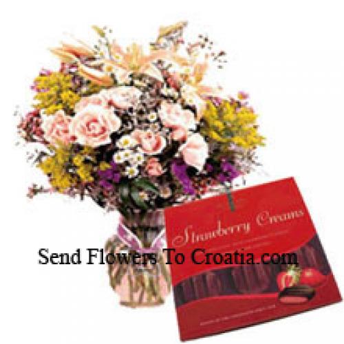 Flores Variadas Premium com Chocolates Importados