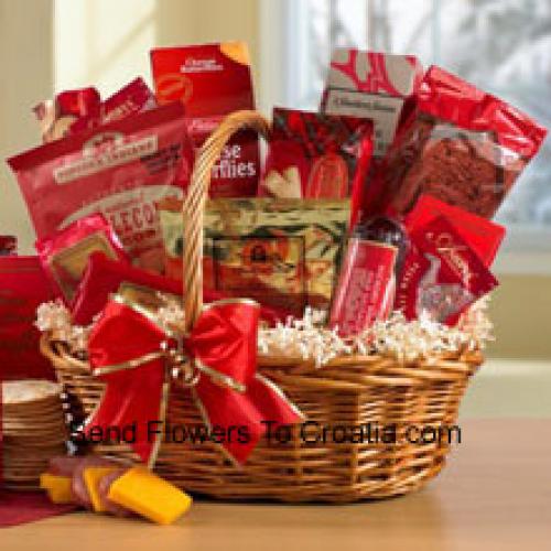 Charming Gourmet Basket of Snacks