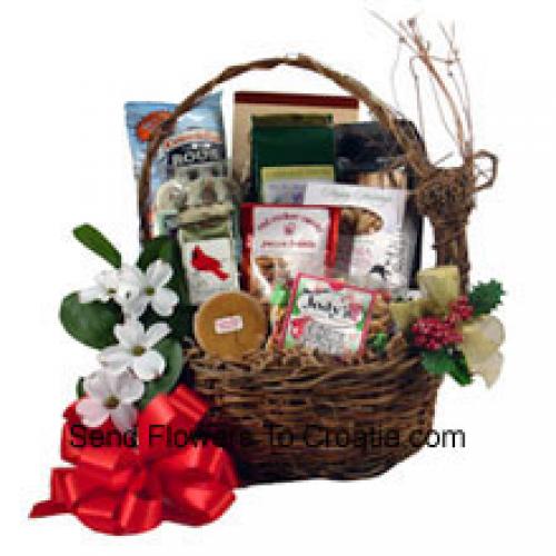 Gift basket Containing Assorted Snacks